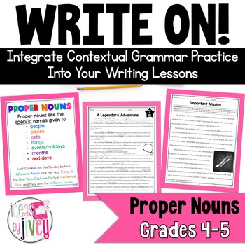 Preview of Proper Nouns- Grammar In Context Writing Lessons for 4th / 5th Grade