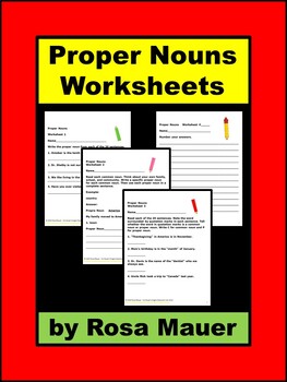 proper nouns worksheets identify practice correct use of proper nouns