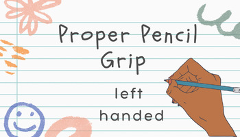 Preview of Proper Pencil Grip Poster (left handed)