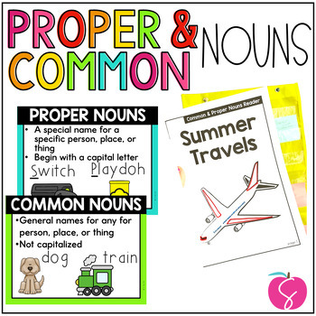 Preview of Proper and Common Activities Worksheets Anchor Chart Centers