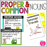 Proper and Common Activities Worksheets Anchor Chart Centers