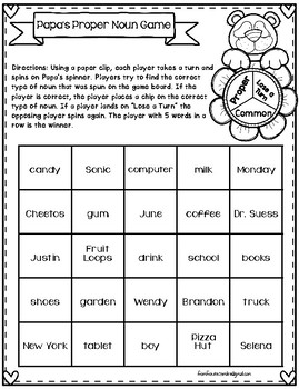 Common and Proper Nouns Activity With Worksheets by Mr Reynolds Room