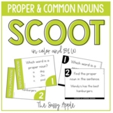 Proper and Common Nouns Scoot Activity Task Cards with Rec