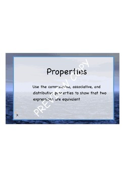 Preview of Properties Flipchart  - Great for Common Core