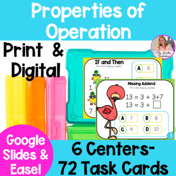 Preview of Properties Of Operation Problems | 6 Centers | Digital and Print | 1.OA.3