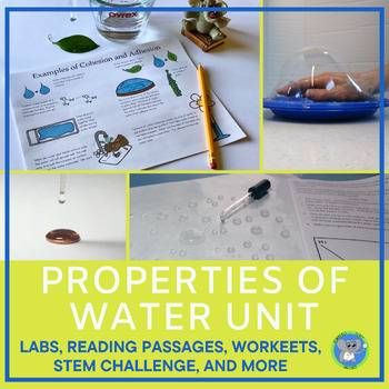 Preview of Properties Of Water Molecules Science Unit | Surface Tension Big Bundle