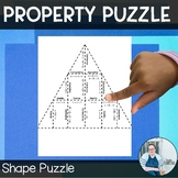Properties Shape Puzzle TEKS 6.7d CCSS 6.EE.3 - Math Game 