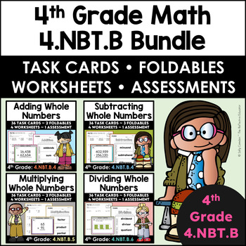 Addition Subtraction Multiplication Division | 4th Grade Math | 4.NBT.B ...