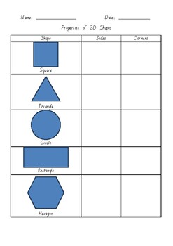 properties of 2d shapes worksheet by miss eddy tpt