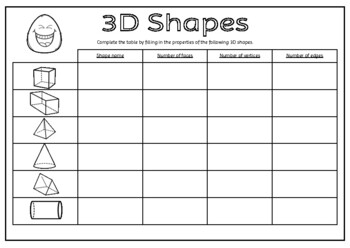 Properties of 3D shapes by Chanelle Gleimius | TPT