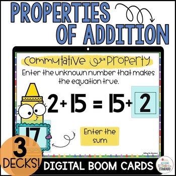 Preview of Properties of Addition Boom Cards