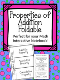 Properties of Addition Foldable. Flip Flap Book. Math Inte