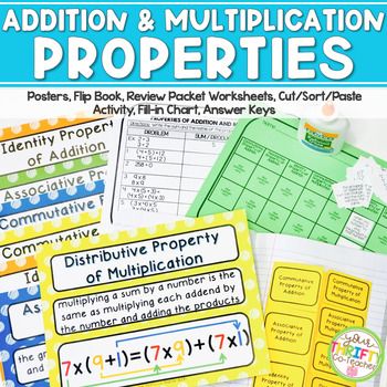 Preview of Properties of Addition & Multiplication Activities & Posters
