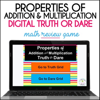 Preview of Properties of Addition & Multiplication Math Game Digital Resource