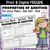 Properties of Addition: On Your Mark - Get Set - Roll! | F