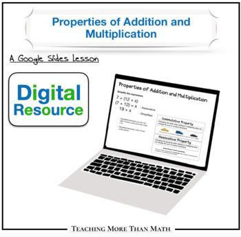 Preview of Properties of Addition & Properties of Multiplication A Google Slides Lesson 