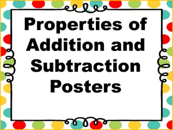 Preview of Properties of Addition and Multiplication Classroom Poster Set