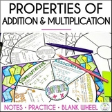 Properties of Addition & Multiplication Math Doodle Wheel 
