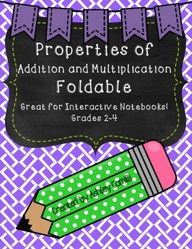 Preview of Properties of Addition and Multiplication FOLDABLE