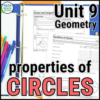 Preview of Properties of Circles - Unit 9 - Texas Geometry Curriculum