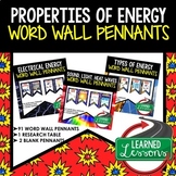 Properties of Energy Word Wall Pennants (Physical Science 