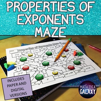 Preview of Properties of Exponents Digital Activity