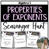 Properties of Exponents - Algebra Scavenger Hunt Activity