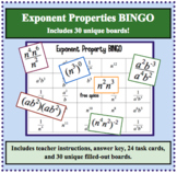 Properties of Exponents BINGO