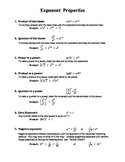 Properties of Exponents Cheats