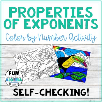 of exponents algebra properties 1 Color of by By Fun Number with Exponents Properties