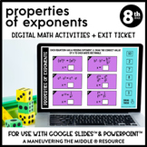 Properties of Exponents Digital Math Activity | Google Sli