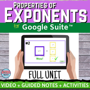 Preview of Properties of Exponents Digital Unit | FULL UNIT