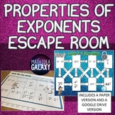 Properties of Exponents Escape Room