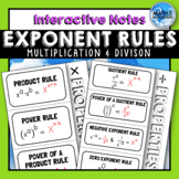 Properties of Exponents - Multiplication & Division Rules 