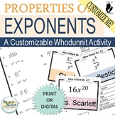 Properties of Exponents Mystery + Digital Review Activity
