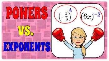Preview of Properties of Exponents - Powers, Multiply & Divide