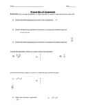 Properties of Exponents Quiz