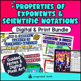 Properties of Exponents & Scientific Notations Digital & P