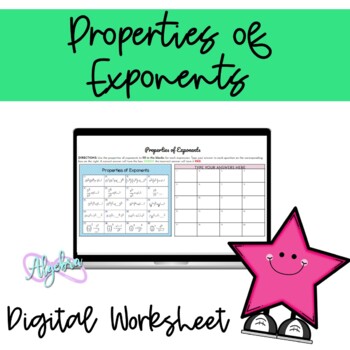 Preview of Properties of Exponents Self Checking Digital Activity