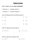 Properties of Exponents Station Activity