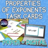 Properties of Exponents Digital Activity (task cards)