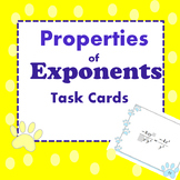 Properties of Exponents Task Cards Review