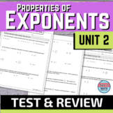Properties of Exponents Test and Review Guide