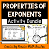 Properties of Exponents Unit Review Activity Bundle