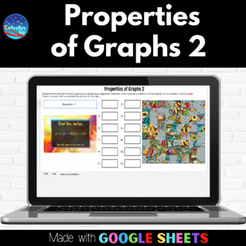 Preview of Properties of Graphs Set 2 Digital Picture Unscramble using Google Sheets