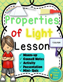 Preview of Properties of Light Lesson | Waves Unit Physical Science Lesson
