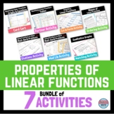 Properties of Linear Functions Activities Bundle