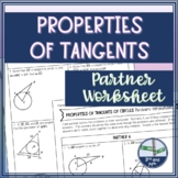 Properties of Lines Tangent to a Circle Partner Problems Activity