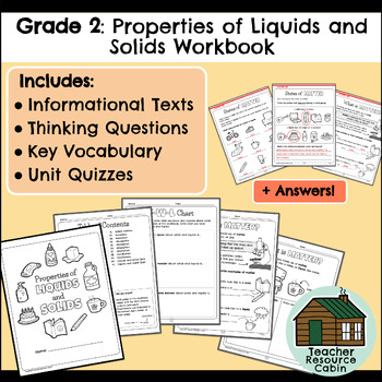 Properties of Liquids and Solids Workbook (Grade 2 Ontario Science)