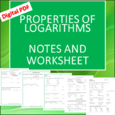 Properties of Logarithms: Guided Notes and Practice Worksh